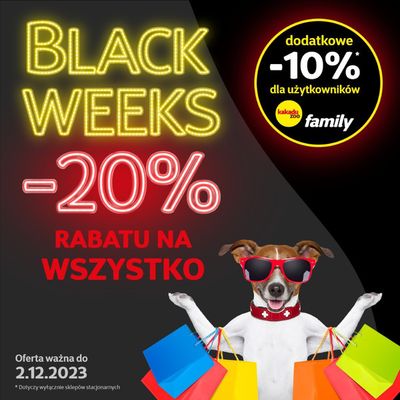 Promocje Black Friday | Black weeks - 20% de Kakadu | 16.11.2023 - 2.12.2023