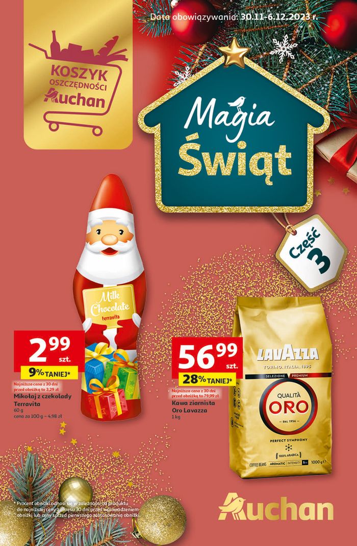 Katalog Auchan w: Łódź | Gazetka Magia Świąt Część 2 Hipermarket Auchan | 30.11.2023 - 6.12.2023