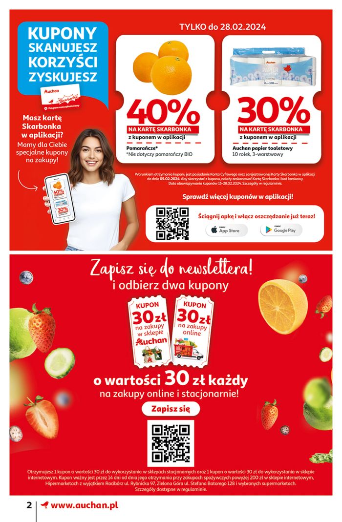 Katalog Auchan w: Bielsko-Biała | Z małą cenką dźwigniesz więcej do 28.02  | 22.02.2024 - 28.02.2024