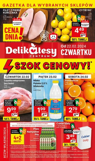 Katalog Delikatesy Centrum | Szok cenowy ! | 22.02.2024 - 28.02.2024