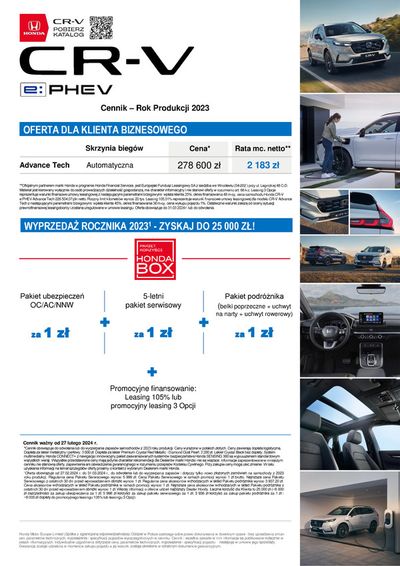 Promocje Samochody, motory i części samochodowe w Gdynia | Honda gazetka2 de Honda | 28.02.2024 - 28.02.2025