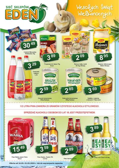 Promocje Supermarkety w Dąbrowa Górnicza | Oferta do 31.03  de Eden | 4.03.2024 - 31.03.2024