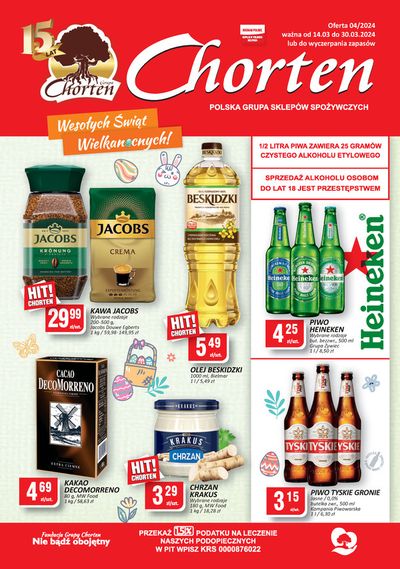 Promocje Supermarkety w Niepołomice | Chorten gazetka de Chorten | 15.03.2024 - 29.03.2024