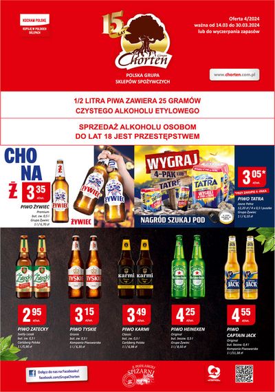 Promocje Supermarkety w Płońsk | Chorten gazetka de Chorten | 15.03.2024 - 29.03.2024