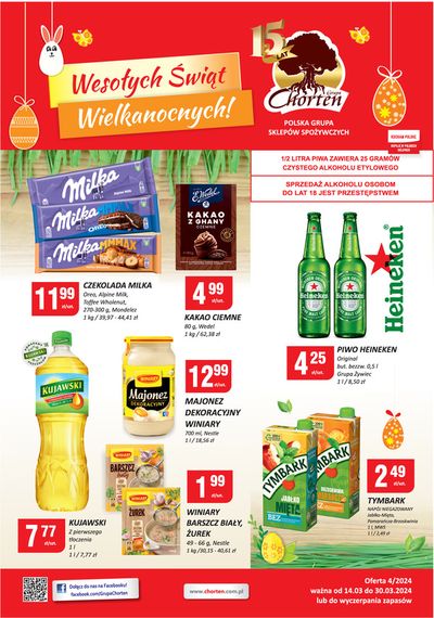 Promocje Supermarkety w Świecie | Chorten gazetka de Chorten | 15.03.2024 - 29.03.2024
