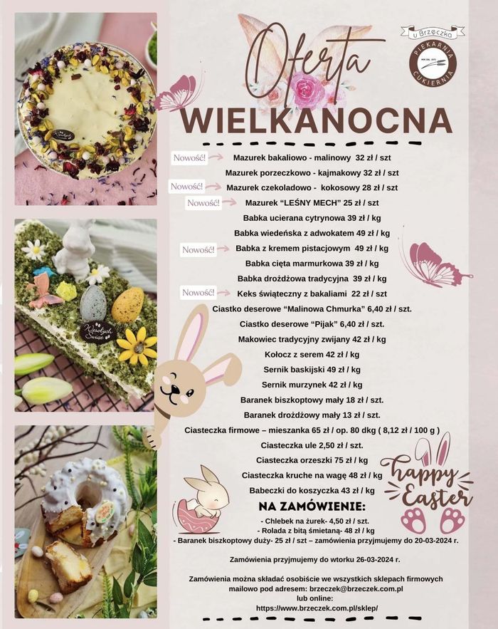 Katalog Piekarnia-Cukiernia u Brzęczka w: Pawłowice | Oferta  | 15.03.2024 - 31.03.2024