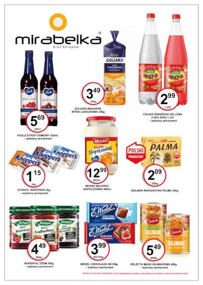 Promocje Supermarkety w Połczyn-Zdrój | Oferty 15.03  de Mirabelka | 18.03.2024 - 18.04.2024