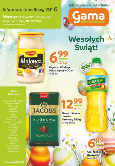 Promocje Supermarkety w Piekary Śląskie | Gazetki Gama de GAMA | 21.03.2024 - 4.04.2024