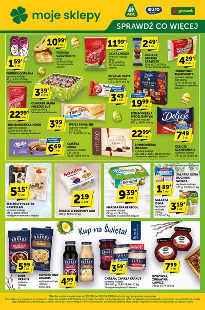 Promocje Supermarkety w Nieporęt | Groszek gazetka de Groszek | 23.03.2024 - 6.04.2024
