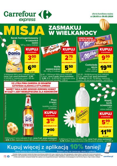 Promocje Supermarkety w Sopot | Oferta handlowa ważna od 26.03 do 30.03.2024 de Carrefour Express | 25.03.2024 - 30.03.2024