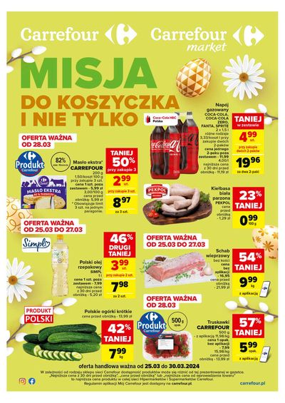 Promocje Supermarkety w Nysa | Gazetka Carrefour, Market de Carrefour Market | 24.03.2024 - 30.03.2024