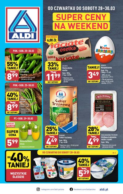 Promocje Supermarkety w Ciechanów | Aldi gazetka de Aldi | 26.03.2024 - 9.04.2024