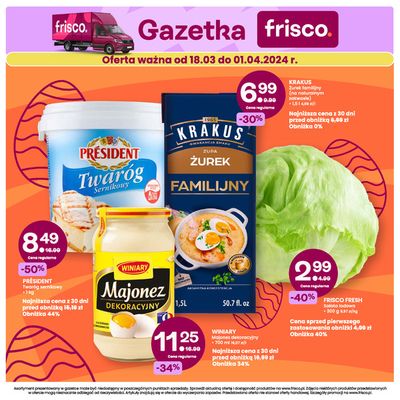 Promocje Supermarkety w Brzeg | Oferta do 1.04  de Frisco.pl | 26.03.2024 - 1.04.2024