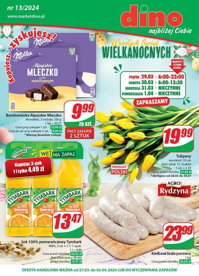 Promocje Supermarkety w Oleśnica | Dino Gazetka 13 / 2024 de Dino | 27.03.2024 - 2.04.2024