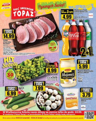 Promocje Supermarkety w Siedlce | Pysznych Swiąt! de Topaz | 28.03.2024 - 3.04.2024