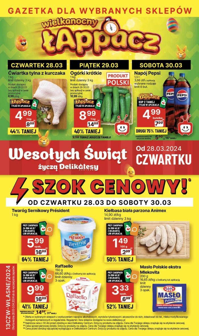 Katalog Delikatesy Centrum w: Kraków | Szok cenowy ! | 28.03.2024 - 3.04.2024