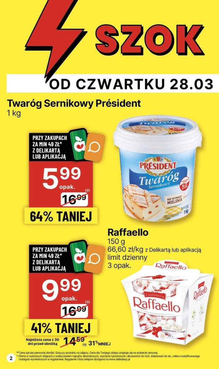 Katalog Delikatesy Centrum w: Warszawa | Szok cenowy ! | 28.03.2024 - 3.04.2024