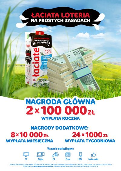 Katalog Makro w: Kraków | Ulotka mleko łaciate loteria | 2.04.2024 - 30.04.2024