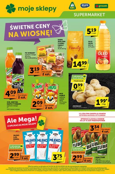 Promocje Supermarkety w Chojnice | Świetne Ceny Na wiosnę de Groszek | 4.04.2024 - 18.04.2024