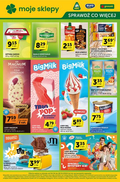Promocje Supermarkety w Wałcz | Groszek gazetka do 18.04  de Groszek | 4.04.2024 - 18.04.2024