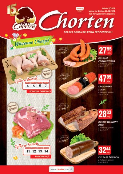 Promocje Supermarkety w Ostróda | Chorten gazetka! de Chorten | 5.04.2024 - 19.04.2024
