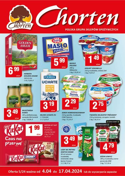 Promocje Supermarkety w Ząbki | Chorten gazetka od 4.04  de Chorten | 5.04.2024 - 19.04.2024