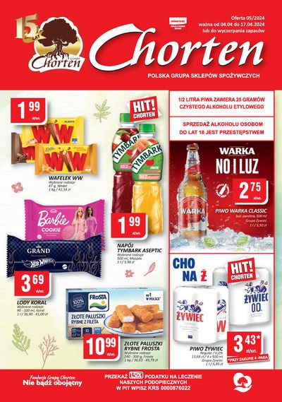 Promocje Supermarkety w Białystok | Chorten Gazetka od 4.04  de Chorten | 5.04.2024 - 19.04.2024