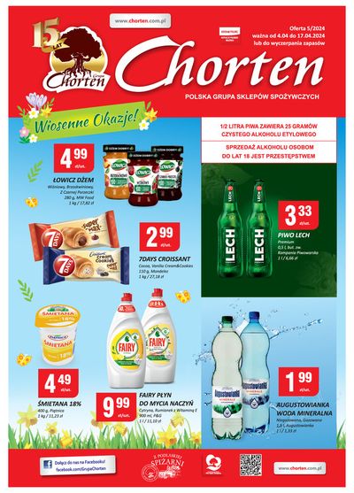 Promocje Supermarkety w Łomża | Oferta ważna od 4.04 do 17.04.2024  de Chorten | 5.04.2024 - 19.04.2024