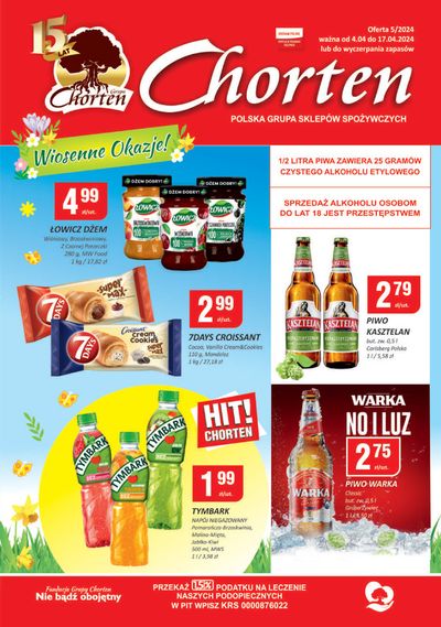 Promocje Supermarkety w Łomża | Wiosenne Okazje do 17.04  de Chorten | 5.04.2024 - 19.04.2024