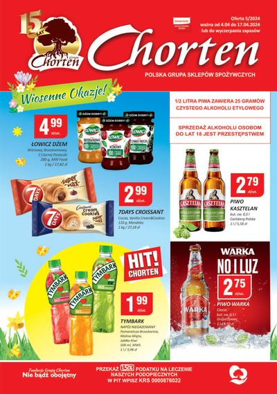 Promocje Supermarkety w Łowicz | Chorten Gazetka ważna do 17.04 de Chorten | 5.04.2024 - 19.04.2024