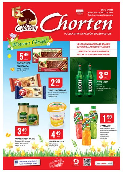 Promocje Supermarkety w Łomża | Oferta 5/24 ważna do 17.04  de Chorten | 5.04.2024 - 19.04.2024