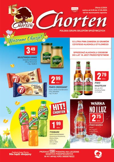 Promocje Supermarkety w Kętrzyn | Oferta 5/24 ważna od 4.04. do 17.04.2024 ! de Chorten | 5.04.2024 - 19.04.2024