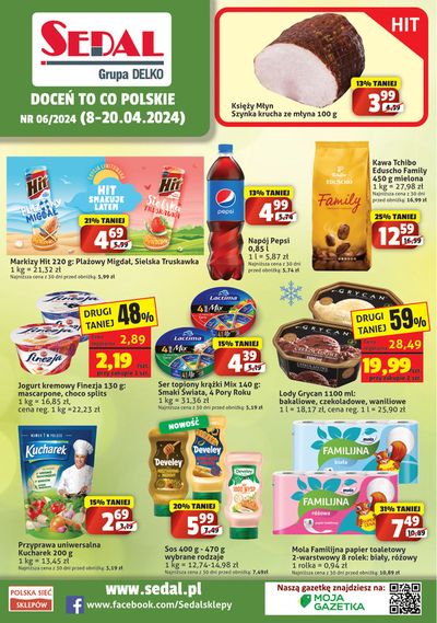 Promocje Supermarkety w Wieruszów | Sedal gazetka nr 6/2024  de Sedal | 8.04.2024 - 20.04.2024