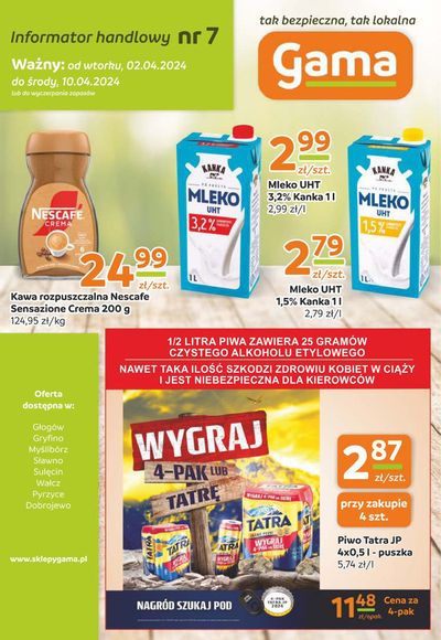 Promocje Supermarkety w Kołobrzeg | Gazetki Gama de GAMA | 6.04.2024 - 20.04.2024