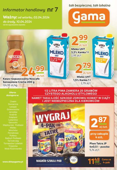 Promocje Supermarkety w Chełm | Gazetki Gama de GAMA | 6.04.2024 - 20.04.2024