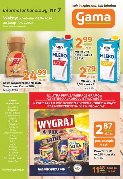 Promocje Supermarkety w Morąg | Gazetki Gama de GAMA | 6.04.2024 - 20.04.2024