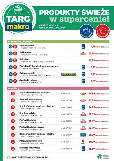 Katalog Makro w: Opole | Targ MAKRO - oferta świeża w super cenach! | 8.04.2024 - 22.04.2024