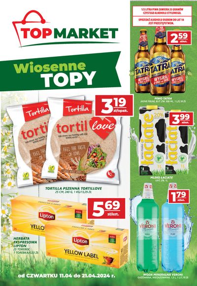 Promocje Supermarkety w Gdynia | Gazetka do 21.04 de Top Market | 8.04.2024 - 22.04.2024