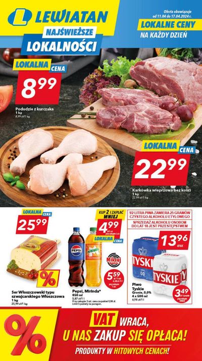 Promocje Supermarkety w Toruń | Lokalna cena  de Lewiatan | 9.04.2024 - 23.04.2024