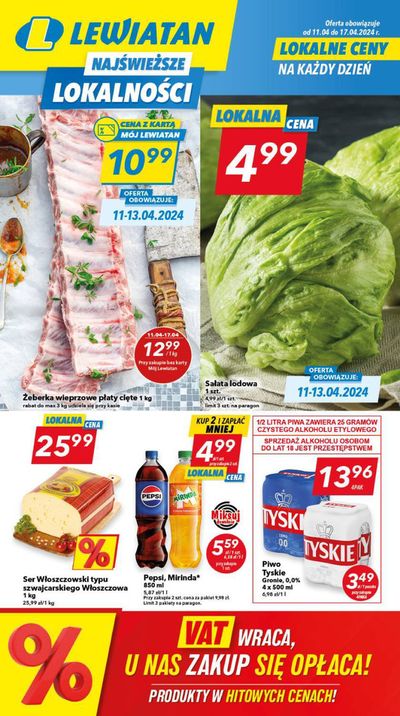 Promocje Supermarkety w Wałcz | Pyszne i świeże w lokalnych cenach de Lewiatan | 9.04.2024 - 23.04.2024