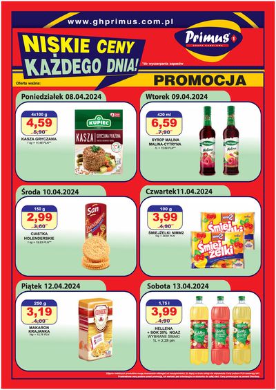 Promocje Supermarkety w Łowicz | Niskie ceny  de Primus | 10.04.2024 - 24.04.2024