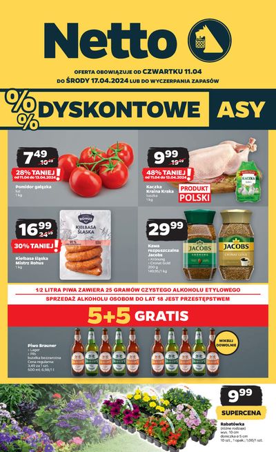 Promocje Supermarkety w Zawiercie | Dyskontowe asy ! de Netto | 10.04.2024 - 17.04.2024