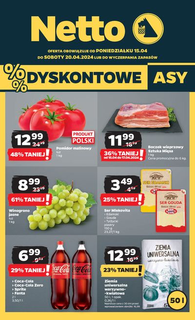 Promocje Supermarkety w Legnica | Niskie ceny ! de Netto | 14.04.2024 - 20.04.2024
