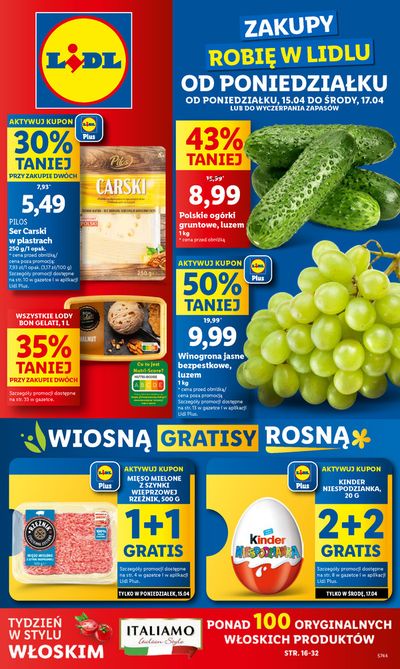 Promocje Supermarkety w Poznań | Zakupy robię Lidl  de Lidl | 14.04.2024 - 17.04.2024
