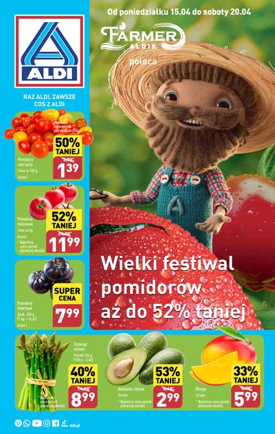Katalog Aldi w: Kłodzko | Wielki festiwal pomidorow aż do 52% taniej | 14.04.2024 - 28.04.2024