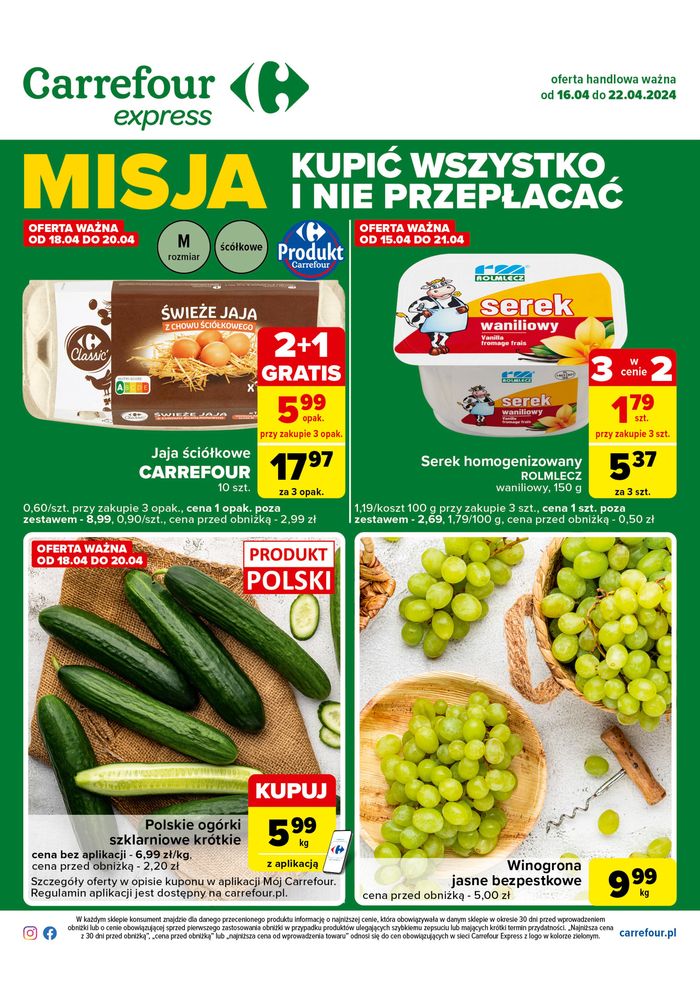 Katalog Carrefour Express w: Głuszyca | Oferta handlowa ważna od 16.04 do 22.04.2024 | 15.04.2024 - 22.04.2024