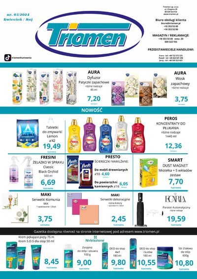 Promocje Perfumy i kosmetyki w Brzostek | Gazetka nr 3 / 2024  de Triomen | 16.04.2024 - 30.04.2024