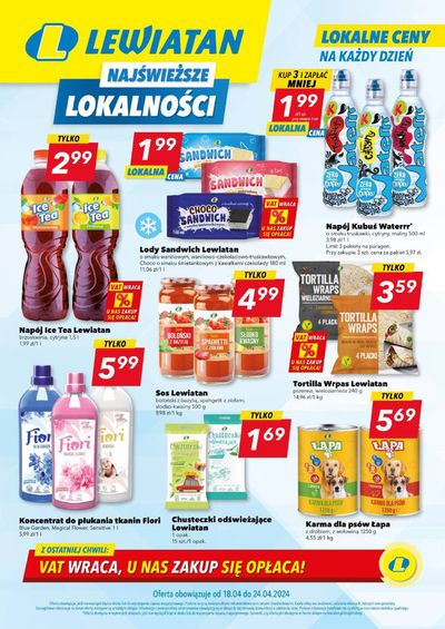Promocje Supermarkety w Poznań | Lokalne ceny  de Lewiatan | 16.04.2024 - 30.04.2024