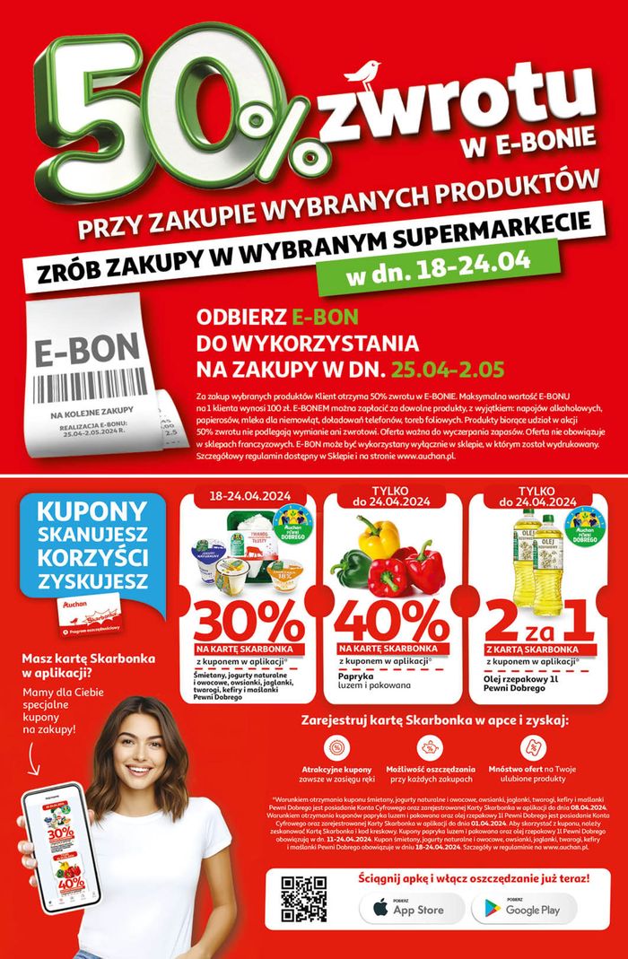 Katalog Auchan w: Gorzkowice | Gazetka Oferty tygodnia! Supermarket Auchan | 18.04.2024 - 24.04.2024