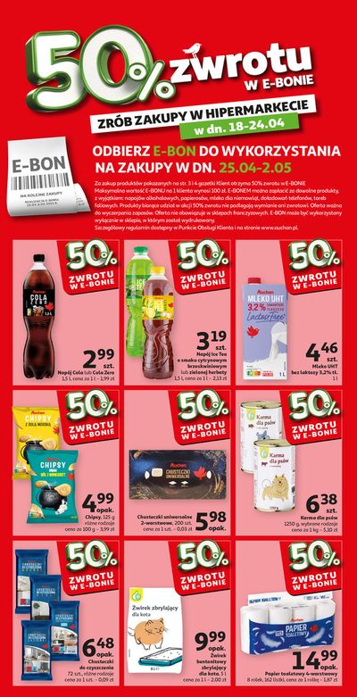Katalog Auchan w: Bytom | Oferta 50% zwrotu w e-bonie 18-24.04.2024 | 18.04.2024 - 24.04.2024